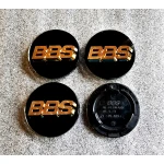 BBS style Badges 70mm - Black and Gold 3D