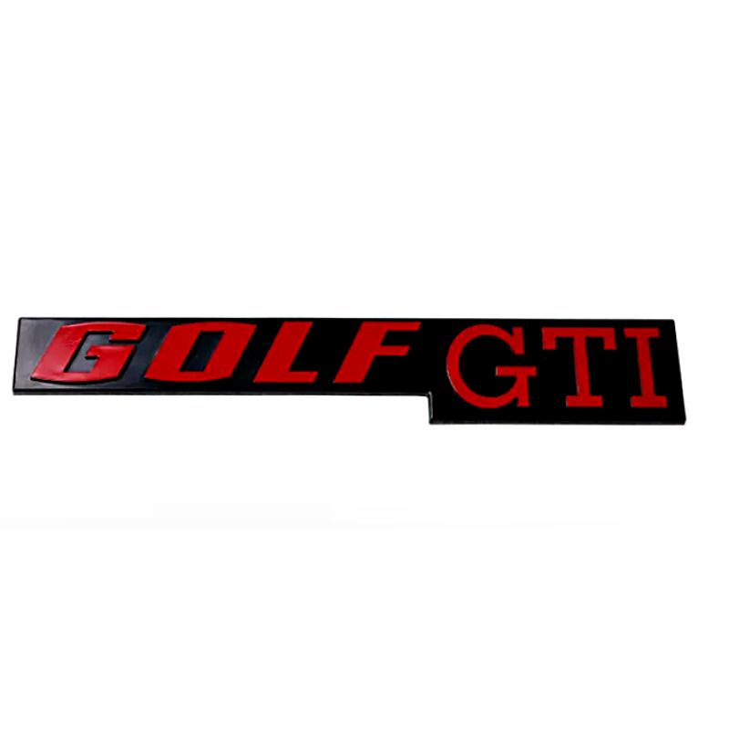 Tailgate Hatch Badge Golf GTI Script Red 1