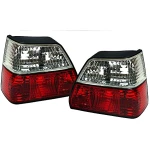 VW Golf 2 Rear Lights - Crystal, Clear and Red