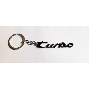 Porsche 'Turbo' Keyring -Black