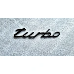 Porsche 'turbo' script badge (Black)
