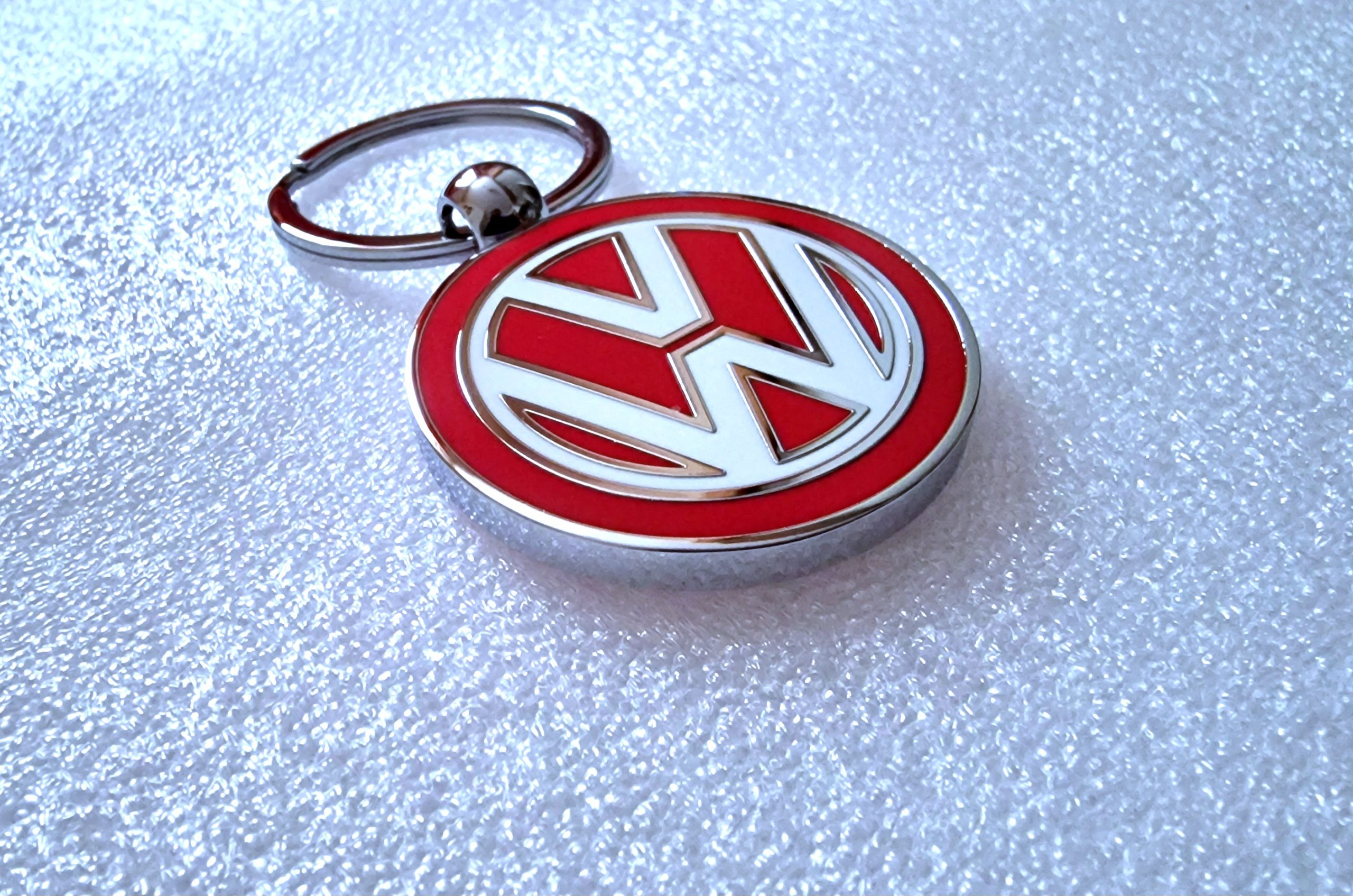 thumbnail image 2 of Genuine Volkswagen Miss VW Bobble Head Keyring – Blue Metal Keyfob, Official Gift 2 of 5