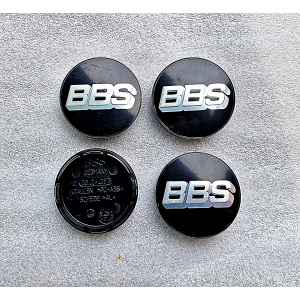 BBS Badges - 56mm Black and Chrome