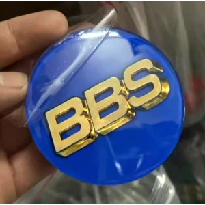 Premium BBS Wheel Badges 70mm - Blue and Gold Finish, New Arrival