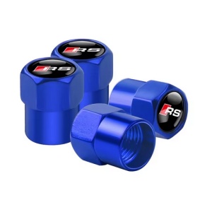 Audi RS Valve Caps - Blue (small)