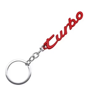 Porsche 'Turbo' Keyring - Red